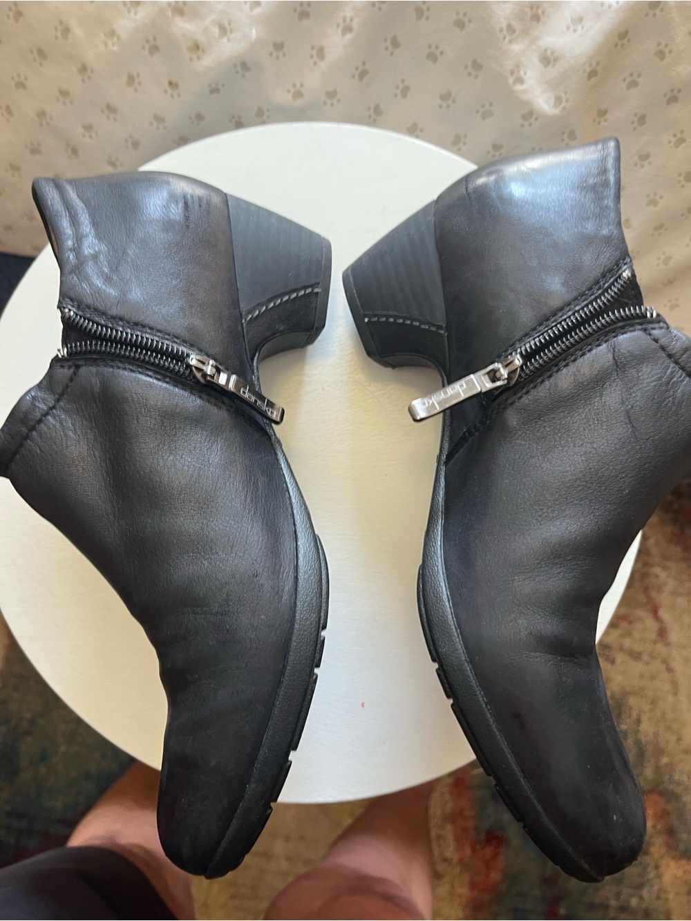 Dansko-Debbie Burnished Nubuck Black Leather AnkleBootie - Picture 6 of 13